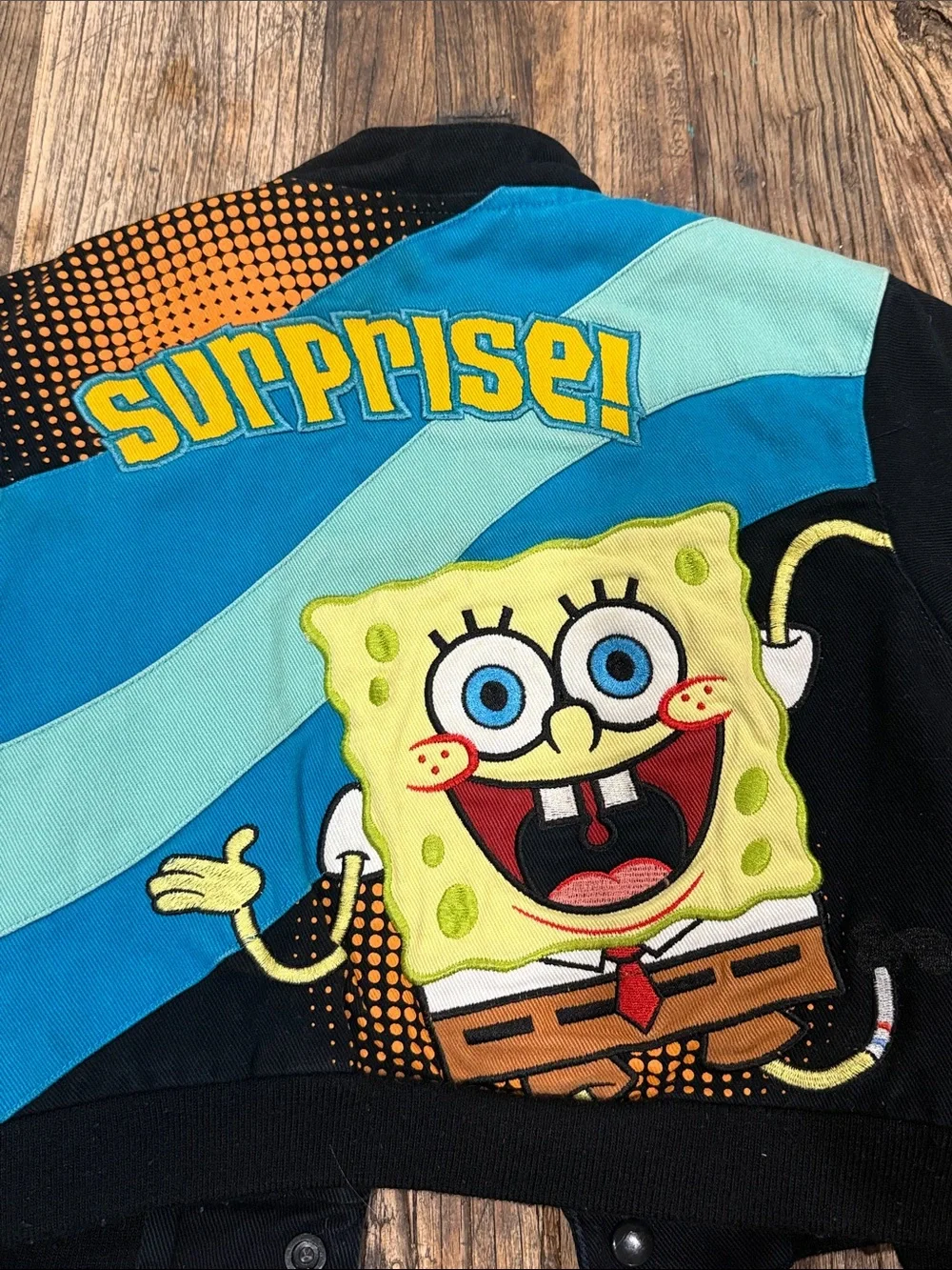 Vintage Y2K SpongeBob SquarePants Graphic Kids Jacket 4T